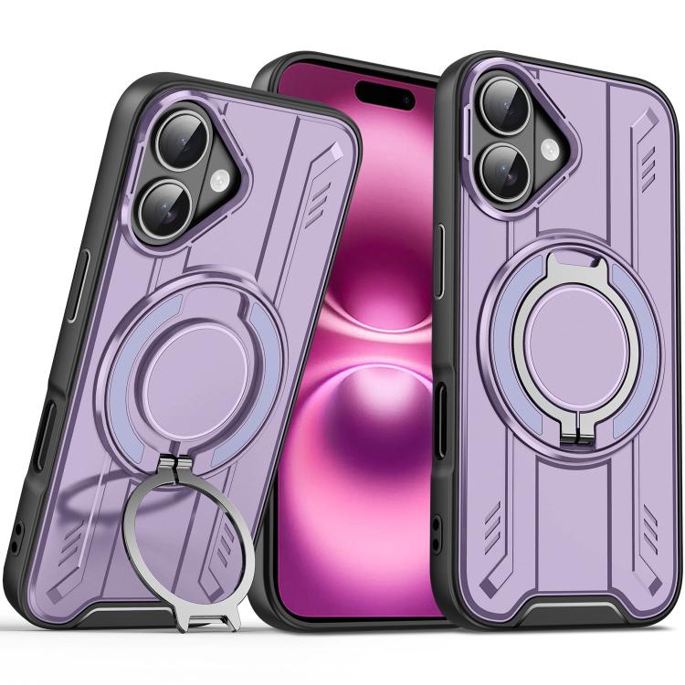 Rotating Ring Holder Magnetic MagSafe Phone Case, For iPhone 17e / 16e, For iPhone 16 Pro Max, For iPhone 16 Pro, For iPhone 16 Plus