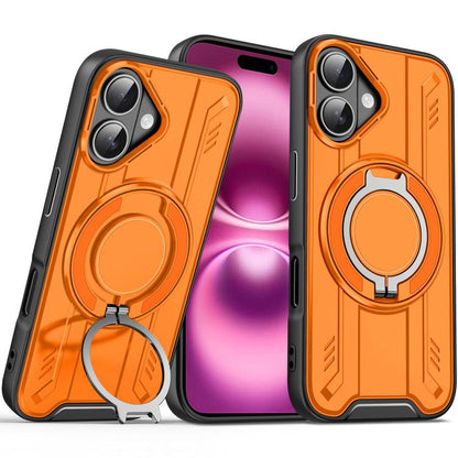 Rotating Ring Holder Magnetic MagSafe Phone Case, For iPhone 17e / 16e, For iPhone 16 Pro Max, For iPhone 16 Pro, For iPhone 16 Plus