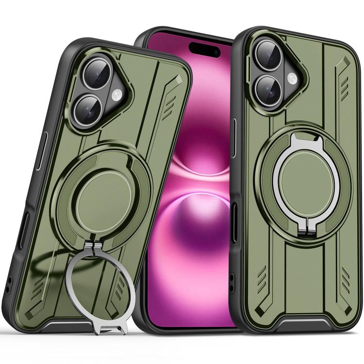 Rotating Ring Holder Magnetic MagSafe Phone Case, For iPhone 17e / 16e, For iPhone 16 Pro Max, For iPhone 16 Pro, For iPhone 16 Plus