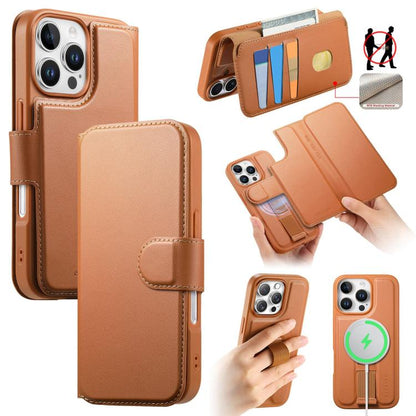 CaseNeo Finger Grip Strap MagSafe Leather Phone Case, For iPhone Air, For iPhone 16 Pro Max, For iPhone 16 Pro, For iPhone 16 Plus