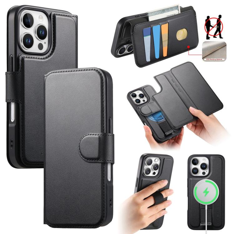 CaseNeo Finger Grip Strap MagSafe Leather Phone Case, For iPhone Air, For iPhone 16 Pro Max, For iPhone 16 Pro, For iPhone 16 Plus