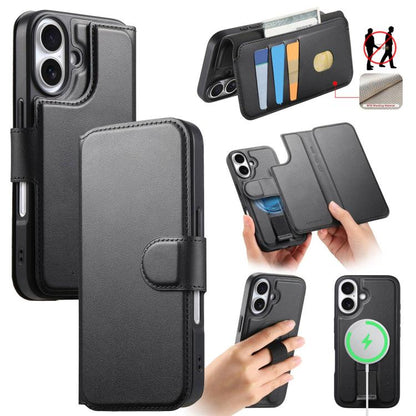 CaseNeo Finger Grip Strap MagSafe Leather Phone Case, For iPhone 16, For iPhone 15 Pro Max, For iPhone 15 Pro, For iPhone 15 Plus / 14 Plus