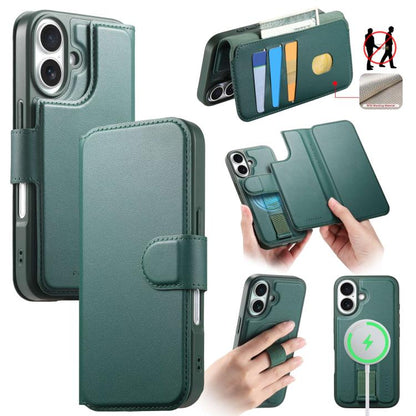 CaseNeo Finger Grip Strap MagSafe Leather Phone Case, For iPhone 16, For iPhone 15 Pro Max, For iPhone 15 Pro, For iPhone 15 Plus / 14 Plus