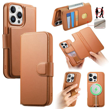 CaseNeo Finger Grip Strap MagSafe Leather Phone Case, For iPhone 16, For iPhone 15 Pro Max, For iPhone 15 Pro, For iPhone 15 Plus / 14 Plus