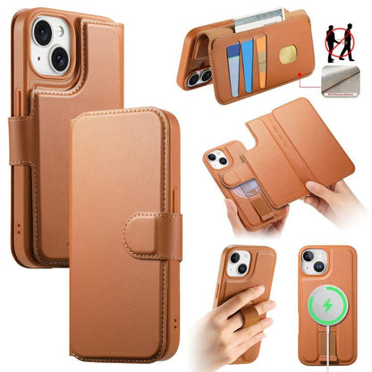 CaseNeo Finger Grip Strap MagSafe Leather Phone Case, For iPhone 16, For iPhone 15 Pro Max, For iPhone 15 Pro, For iPhone 15 Plus / 14 Plus