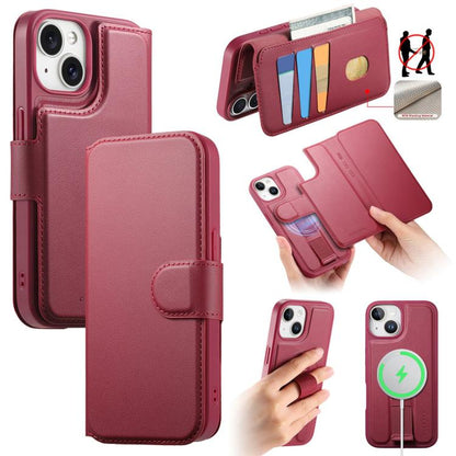 CaseNeo Finger Grip Strap MagSafe Leather Phone Case, For iPhone 16, For iPhone 15 Pro Max, For iPhone 15 Pro, For iPhone 15 Plus / 14 Plus