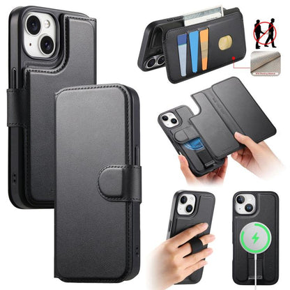 CaseNeo Finger Grip Strap MagSafe Leather Phone Case, For iPhone 15, For iPhone 14 / 13, For iPhone 14 Pro, For iPhone 14 Pro Max