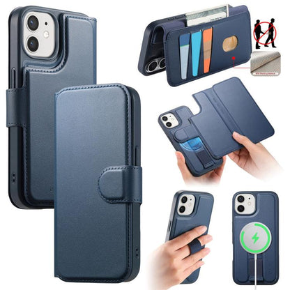 CaseNeo Finger Grip Strap MagSafe Leather Phone Case