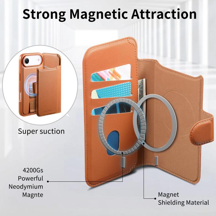 CaseNeo Finger Grip Strap MagSafe Leather Phone Case, For iPhone Air, For iPhone 16 Pro Max, For iPhone 16 Pro, For iPhone 16 Plus