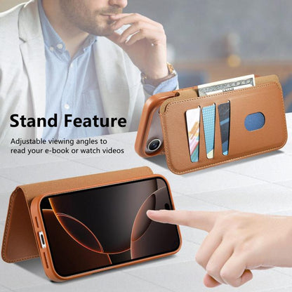 CaseNeo Finger Grip Strap MagSafe Leather Phone Case, For iPhone Air, For iPhone 16 Pro Max, For iPhone 16 Pro, For iPhone 16 Plus