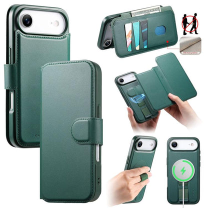 CaseNeo Finger Grip Strap MagSafe Leather Phone Case