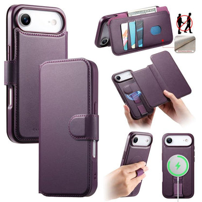 CaseNeo Finger Grip Strap MagSafe Leather Phone Case, For iPhone Air, For iPhone 16 Pro Max, For iPhone 16 Pro, For iPhone 16 Plus
