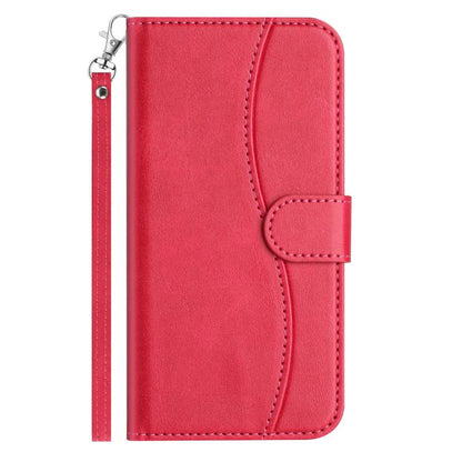 Dual-Folded S-shape Leather Phone Case, For iPhone 17e / 16e, For iPhone 17 Pro Max, For iPhone 17 Pro, For iPhone 17