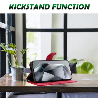 Dual-Folded S-shape Leather Phone Case, For iPhone 17e / 16e, For iPhone 17 Pro Max, For iPhone 17 Pro, For iPhone 17