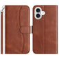 Dual-Folded S-shape Leather Phone Case, For iPhone Air, For iPhone 16 Pro Max, For iPhone 16 Pro, For iPhone 16 Plus