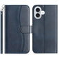 Dual-Folded S-shape Leather Phone Case, For iPhone Air, For iPhone 16 Pro Max, For iPhone 16 Pro, For iPhone 16 Plus
