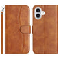 Dual-Folded S-shape Leather Phone Case, For iPhone 16, For iPhone 15 Pro Max, For iPhone 15 Pro, For iPhone 15 Plus