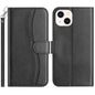 Dual-Folded S-shape Leather Phone Case, For iPhone 15, For iPhone 14 Plus, For iPhone 14, For iPhone 14 Pro