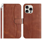 Dual-Folded S-shape Leather Phone Case, For iPhone 14 Pro Max, For iPhone 7 / 8 / SE 2022, For iPhone 13 Pro Max, For iPhone 13 Pro