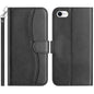 Dual-Folded S-shape Leather Phone Case, For iPhone 14 Pro Max, For iPhone 7 / 8 / SE 2022, For iPhone 13 Pro Max, For iPhone 13 Pro