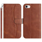 Dual-Folded S-shape Leather Phone Case, For iPhone 14 Pro Max, For iPhone 7 / 8 / SE 2022, For iPhone 13 Pro Max, For iPhone 13 Pro