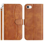 Dual-Folded S-shape Leather Phone Case, For iPhone 14 Pro Max, For iPhone 7 / 8 / SE 2022, For iPhone 13 Pro Max, For iPhone 13 Pro