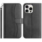 Dual-Folded S-shape Leather Phone Case, For iPhone 14 Pro Max, For iPhone 7 / 8 / SE 2022, For iPhone 13 Pro Max, For iPhone 13 Pro