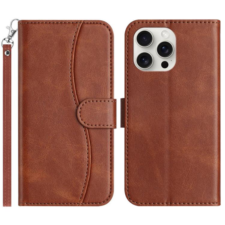 Dual-Folded S-shape Leather Phone Case, For iPhone 14 Pro Max, For iPhone 7 / 8 / SE 2022, For iPhone 13 Pro Max, For iPhone 13 Pro