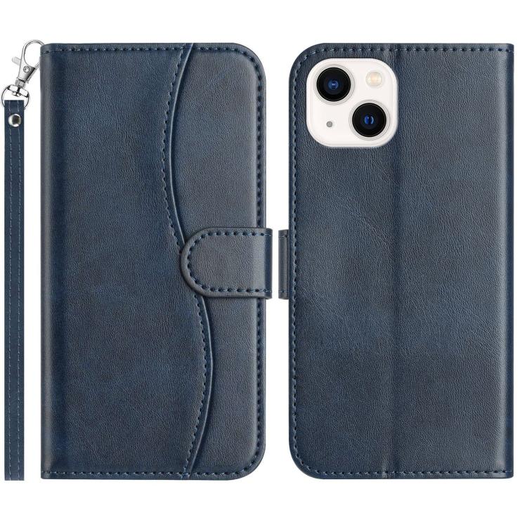 Dual-Folded S-shape Leather Phone Case, For iPhone 13, For iPhone 13 mini, For iPhone 12 / 12 Pro, For iPhone 12 Pro Max