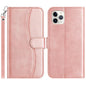 Dual-Folded S-shape Leather Phone Case, For iPhone 12 mini, For iPhone 11 Pro Max, For iPhone 11, For iPhone 11 Pro