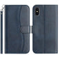Dual-Folded S-shape Leather Phone Case, For iPhone X / XS, For iPhone XR, For iPhone XS Max, For iPhone 7 Plus / 8 Plus