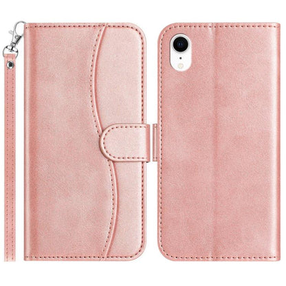 Dual-Folded S-shape Leather Phone Case, For iPhone X / XS, For iPhone XR, For iPhone XS Max, For iPhone 7 Plus / 8 Plus