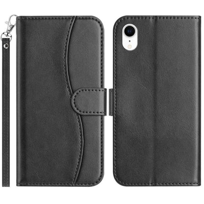 Dual-Folded S-shape Leather Phone Case, For iPhone X / XS, For iPhone XR, For iPhone XS Max, For iPhone 7 Plus / 8 Plus