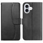 Dual-Folded S-shape Leather Phone Case, For iPhone 17e / 16e, For iPhone 17 Pro Max, For iPhone 17 Pro, For iPhone 17