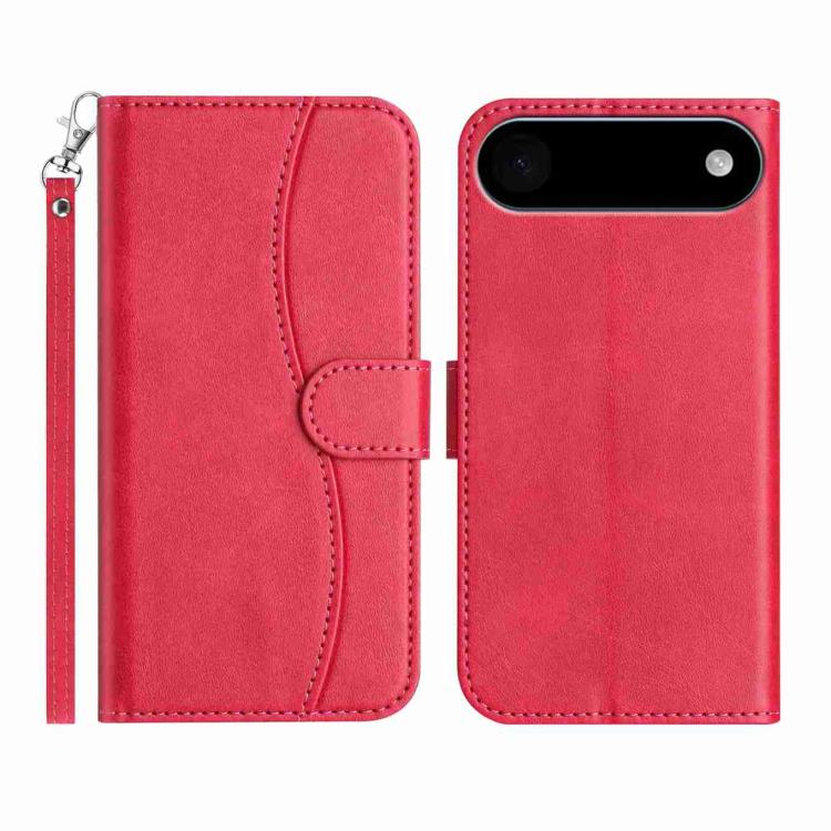 Dual-Folded S-shape Leather Phone Case, For iPhone Air, For iPhone 16 Pro Max, For iPhone 16 Pro, For iPhone 16 Plus