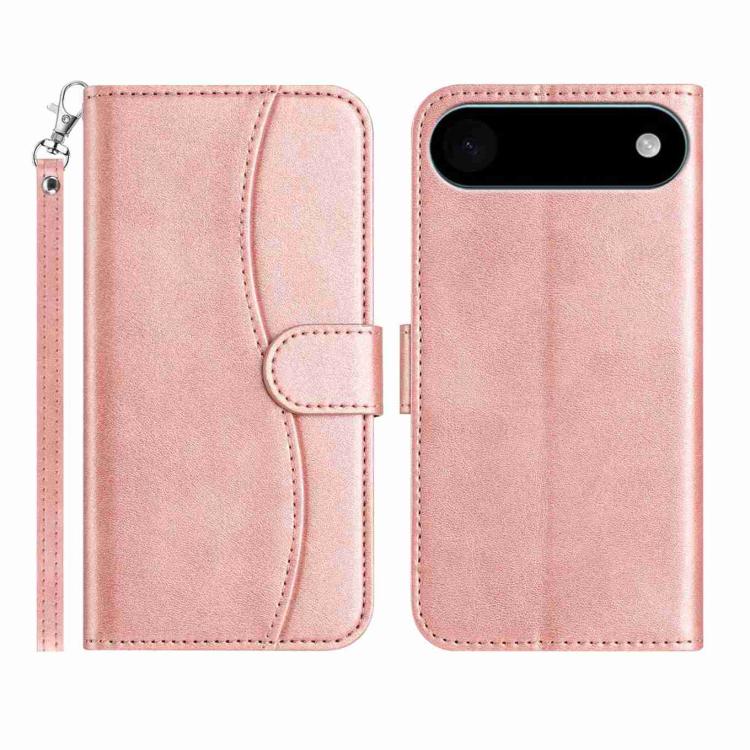 Dual-Folded S-shape Leather Phone Case, For iPhone Air, For iPhone 16 Pro Max, For iPhone 16 Pro, For iPhone 16 Plus