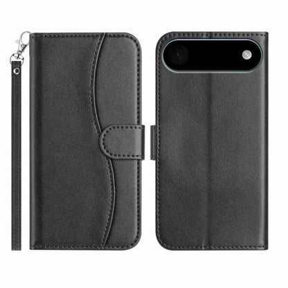 Dual-Folded S-shape Leather Phone Case, For iPhone Air, For iPhone 16 Pro Max, For iPhone 16 Pro, For iPhone 16 Plus