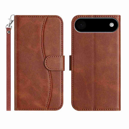 Dual-Folded S-shape Leather Phone Case, For iPhone Air, For iPhone 16 Pro Max, For iPhone 16 Pro, For iPhone 16 Plus