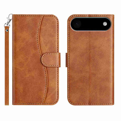 Dual-Folded S-shape Leather Phone Case, For iPhone Air, For iPhone 16 Pro Max, For iPhone 16 Pro, For iPhone 16 Plus