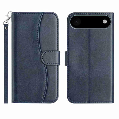 Dual-Folded S-shape Leather Phone Case, For iPhone Air, For iPhone 16 Pro Max, For iPhone 16 Pro, For iPhone 16 Plus