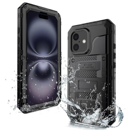 Four-proof Metal Hybrid Silicone Phone Case, For iPhone 17e / 16e, For iPhone 16 Pro Max, For iPhone 16 Pro, For iPhone 16 Plus, For iPhone 16, For iPhone 15 Pro Max, For iPhone 15 Pro, For iPhone 15 Plus