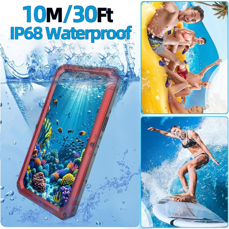Four-proof Metal Hybrid Silicone Phone Case, For iPhone 15