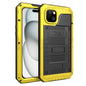 Four-proof Metal Hybrid Silicone Phone Case, For iPhone 15