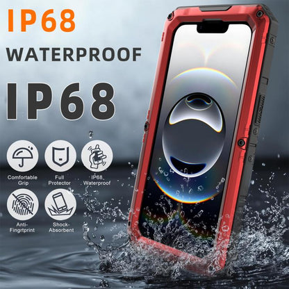 Four-proof Metal Hybrid Silicone Phone Case, For iPhone 17e / 16e, For iPhone 16 Pro Max, For iPhone 16 Pro, For iPhone 16 Plus, For iPhone 16, For iPhone 15 Pro Max, For iPhone 15 Pro, For iPhone 15 Plus