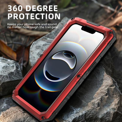 Four-proof Metal Hybrid Silicone Phone Case, For iPhone 17e / 16e, For iPhone 16 Pro Max, For iPhone 16 Pro, For iPhone 16 Plus, For iPhone 16, For iPhone 15 Pro Max, For iPhone 15 Pro, For iPhone 15 Plus