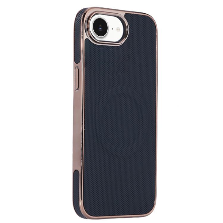 Electroplating Soft Side Sticker Leather MagSafe Phone Case, For iPhone 16e, For iPhone 16 Pro Max, For iPhone 16 Pro, For iPhone 16 Plus