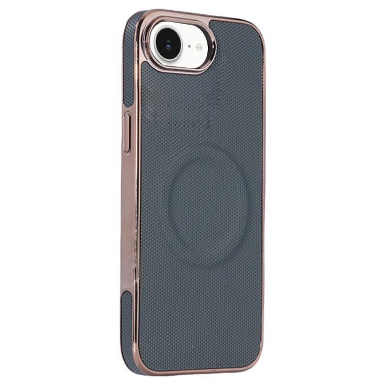 Electroplating Soft Side Sticker Leather MagSafe Phone Case, For iPhone 16e, For iPhone 16 Pro Max, For iPhone 16 Pro, For iPhone 16 Plus
