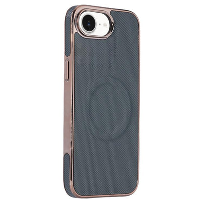 Electroplating Soft Side Sticker Leather MagSafe Phone Case, For iPhone 16e, For iPhone 16 Pro Max, For iPhone 16 Pro, For iPhone 16 Plus