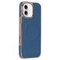Electroplating Soft Side Sticker Leather MagSafe Phone Case, For iPhone 16e, For iPhone 16 Pro Max, For iPhone 16 Pro, For iPhone 16 Plus