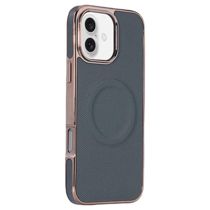 Electroplating Soft Side Sticker Leather MagSafe Phone Case, For iPhone 16e, For iPhone 16 Pro Max, For iPhone 16 Pro, For iPhone 16 Plus